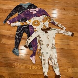 Bundle of 4 Burts Bees Baby Jammies - 18mo